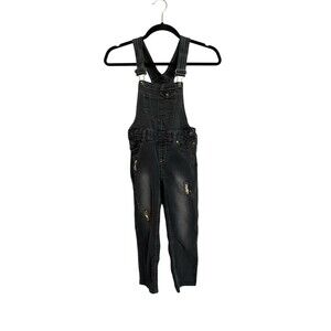Jordache Overalls Distressed Size 6-6x Black Sequin